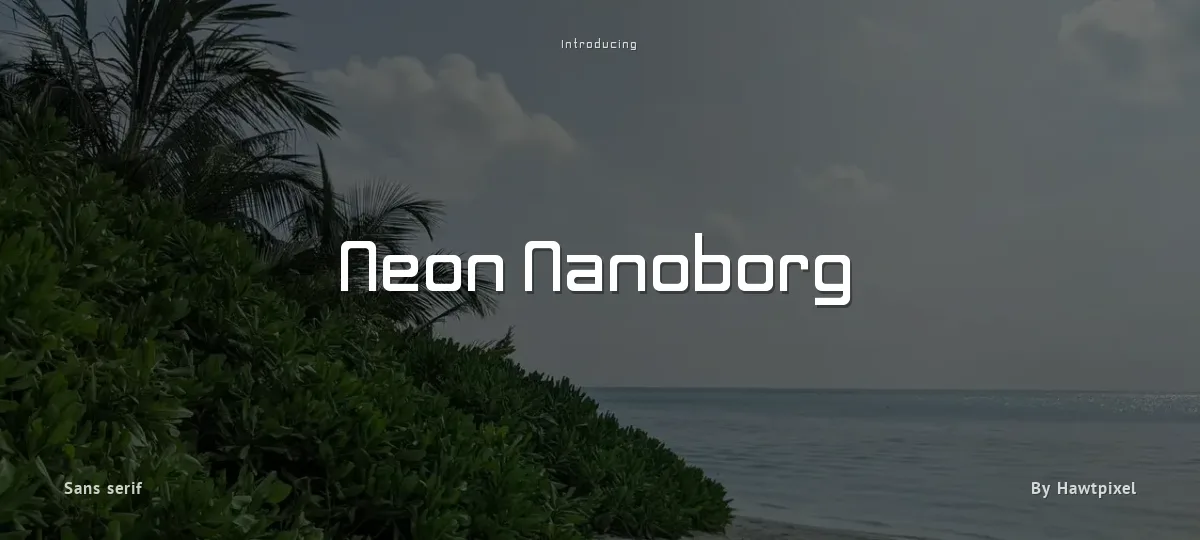 Neon Nanoborg font preview