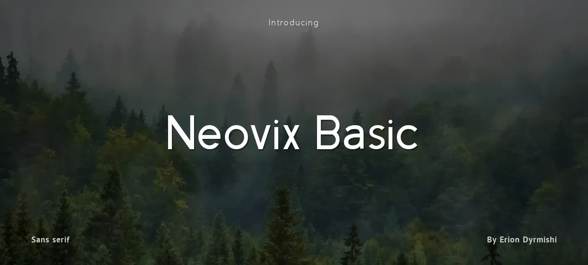 Neovix Basic font preview