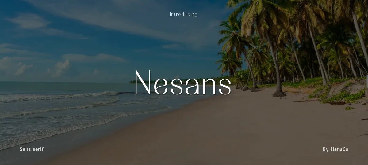 Nesans font preview