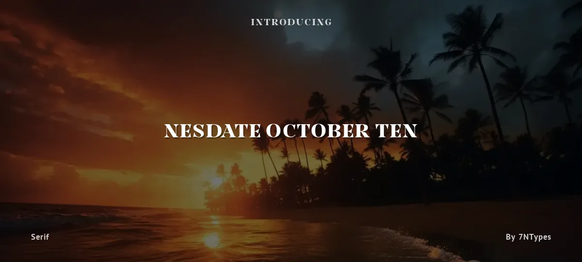 Nesdate October Ten font preview