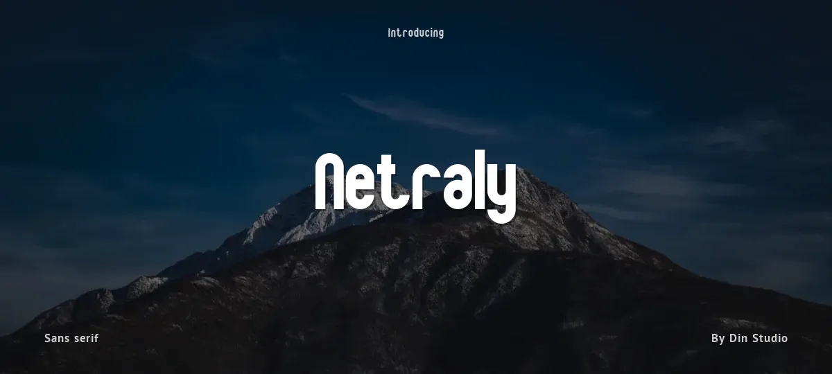 Netraly font preview
