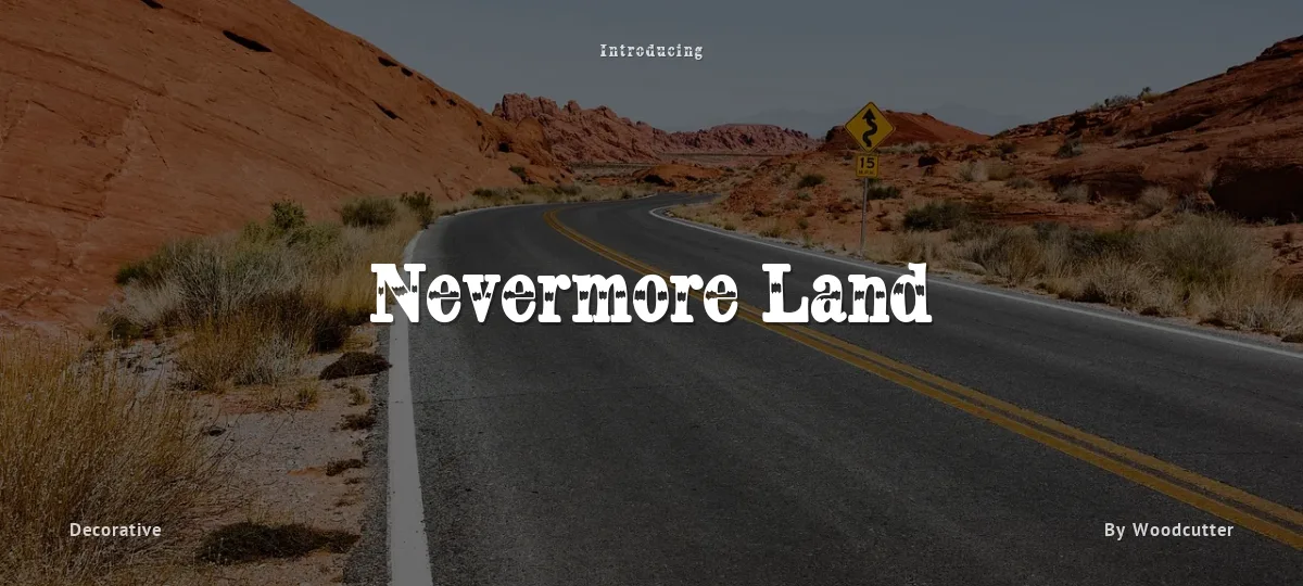 Nevermore Land font preview