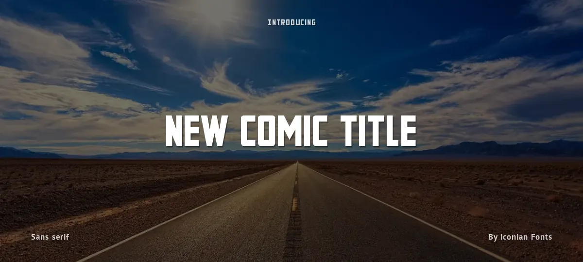 New Comic Title font preview