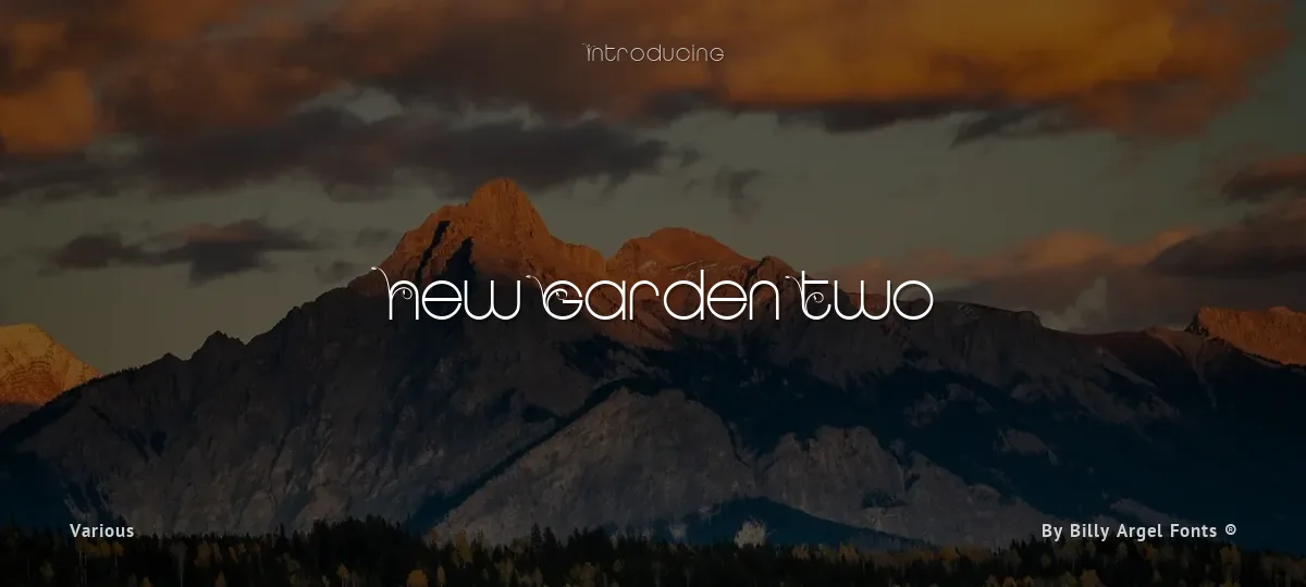 New Garden Two font preview