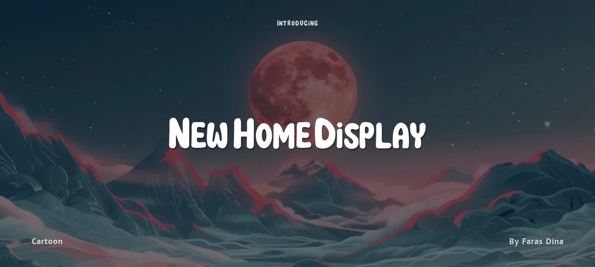 New Home Display font preview