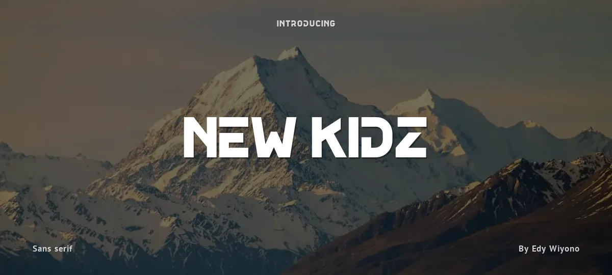 New Kidz font preview