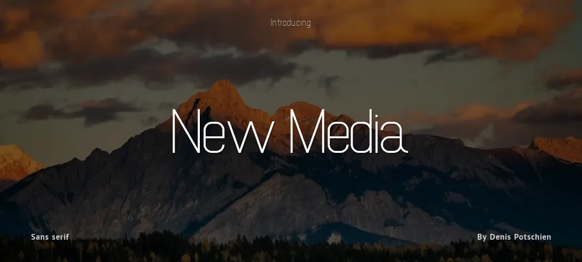 New Media font preview