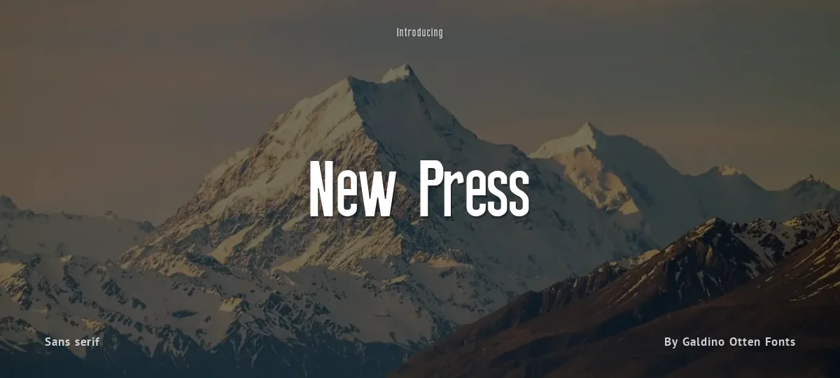 New Press font preview