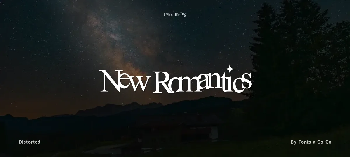 New Romantics font preview
