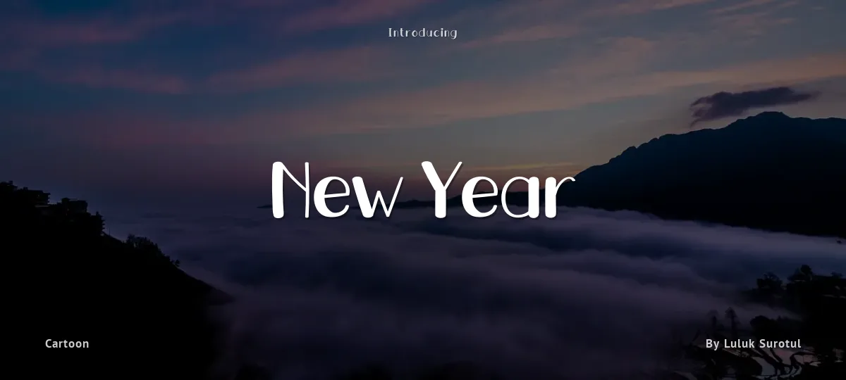 New Year font preview