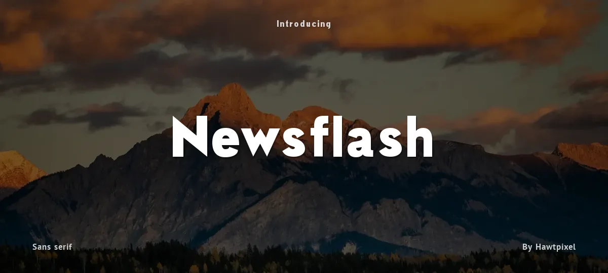 Newsflash font preview