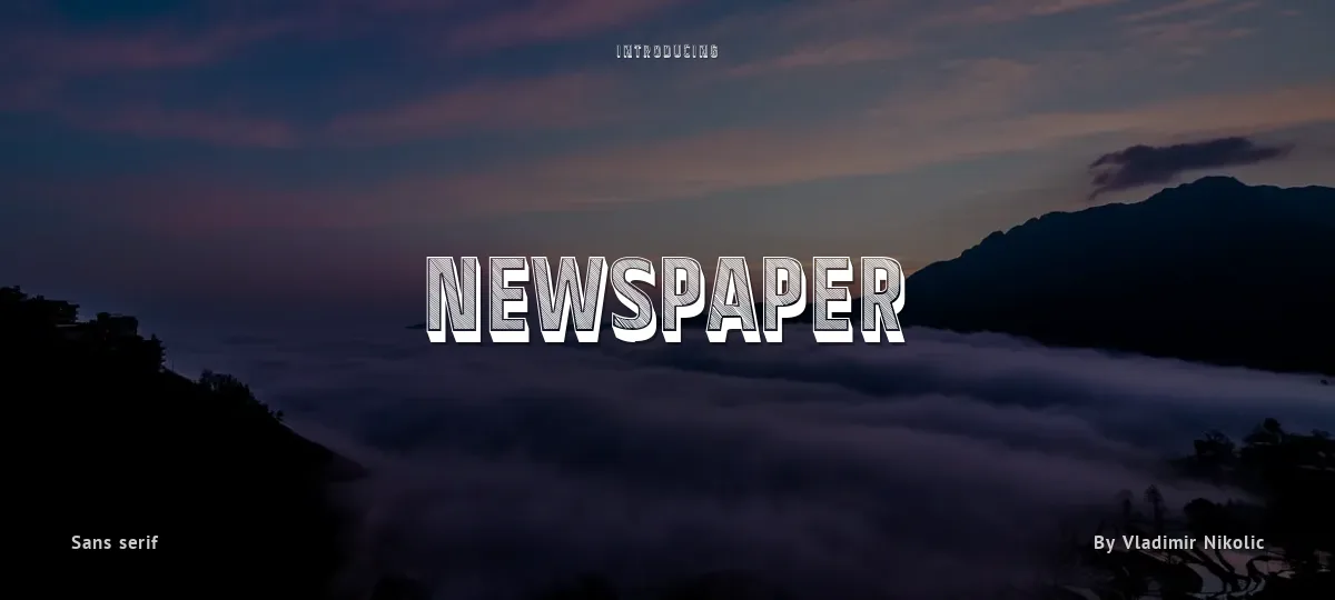 Newspaper font preview