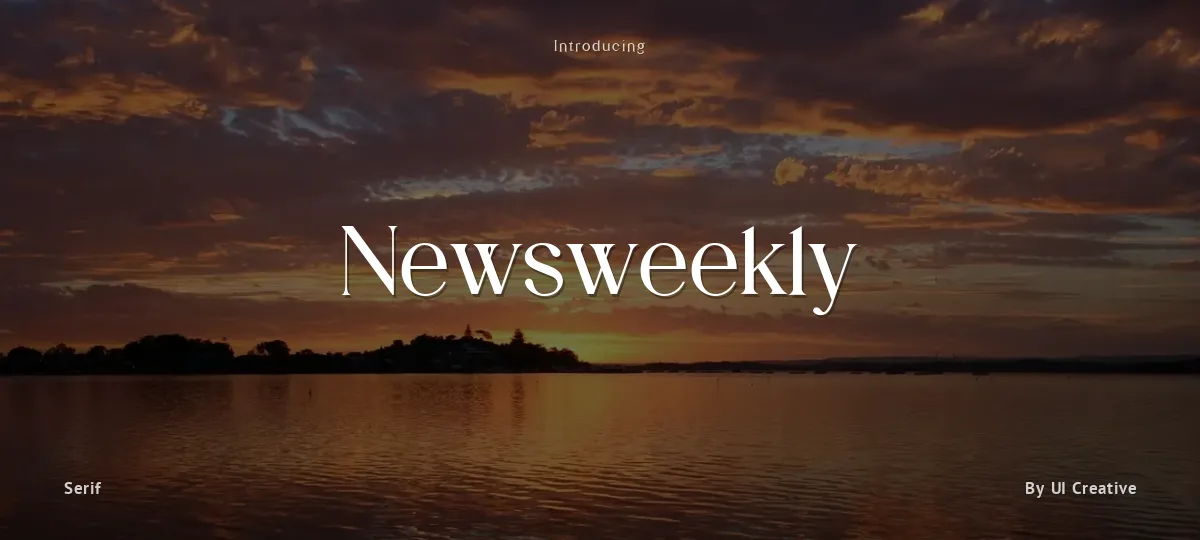 Newsweekly font preview