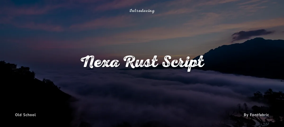 Nexa Rust Script font preview