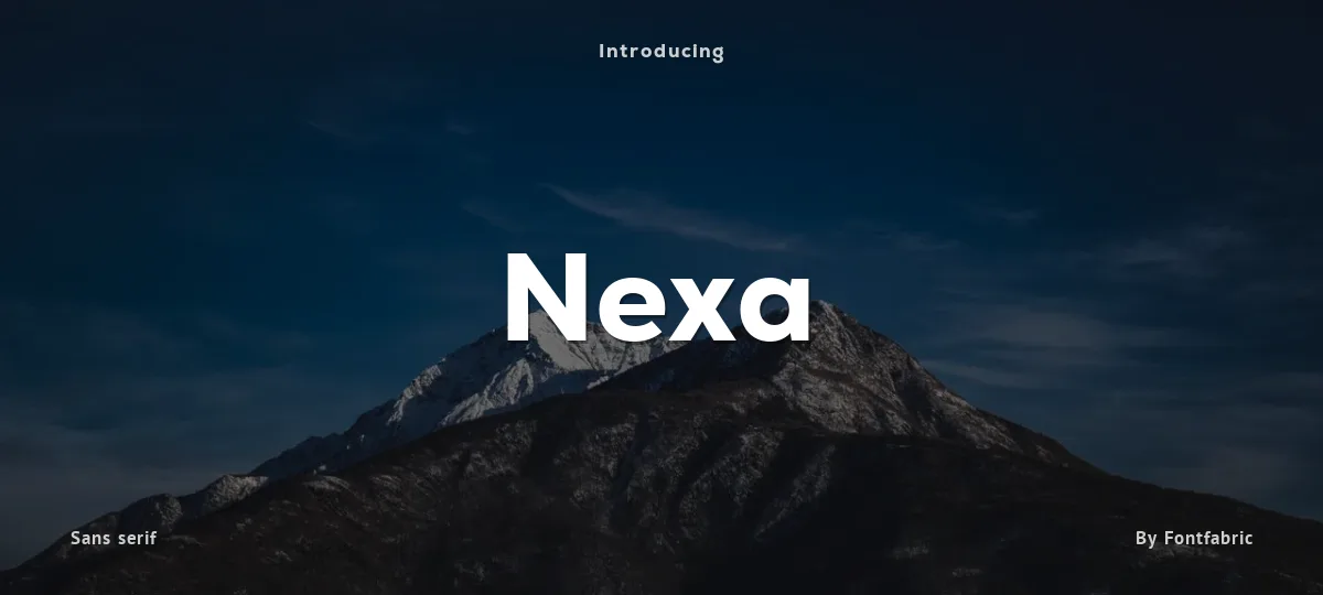 Nexa font preview
