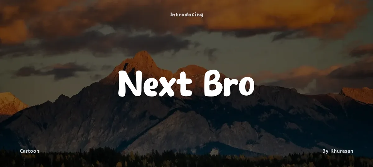 Next Bro font preview