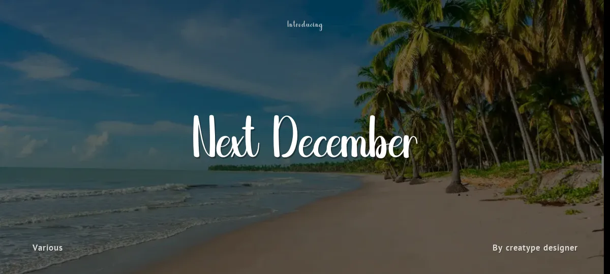 Next December font preview