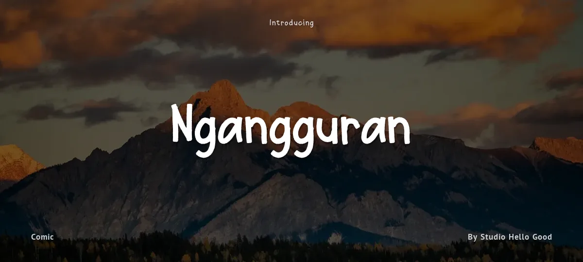 Ngangguran font preview