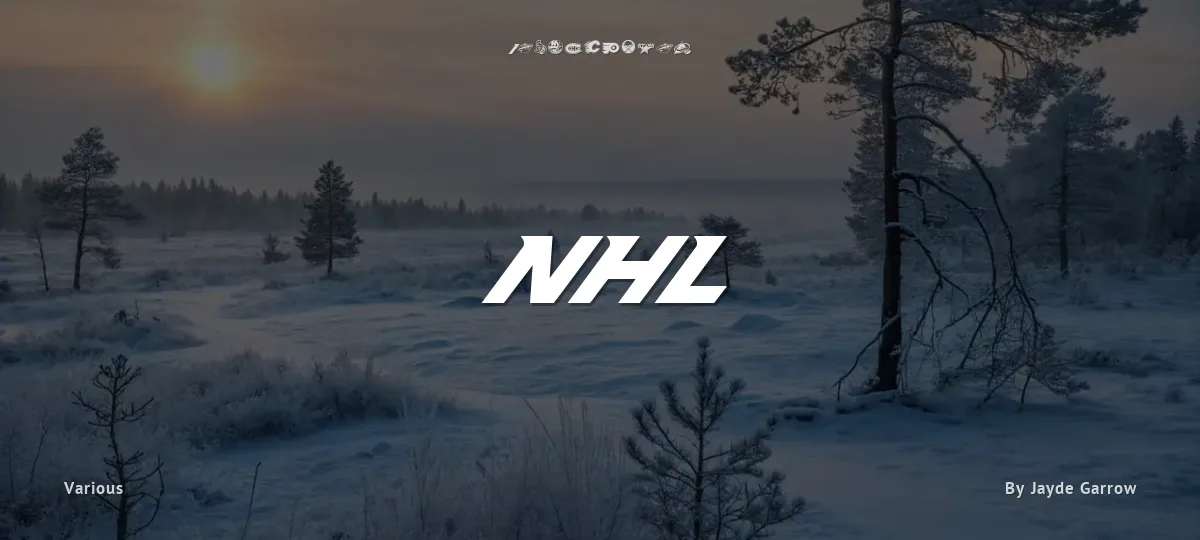 NHL font preview
