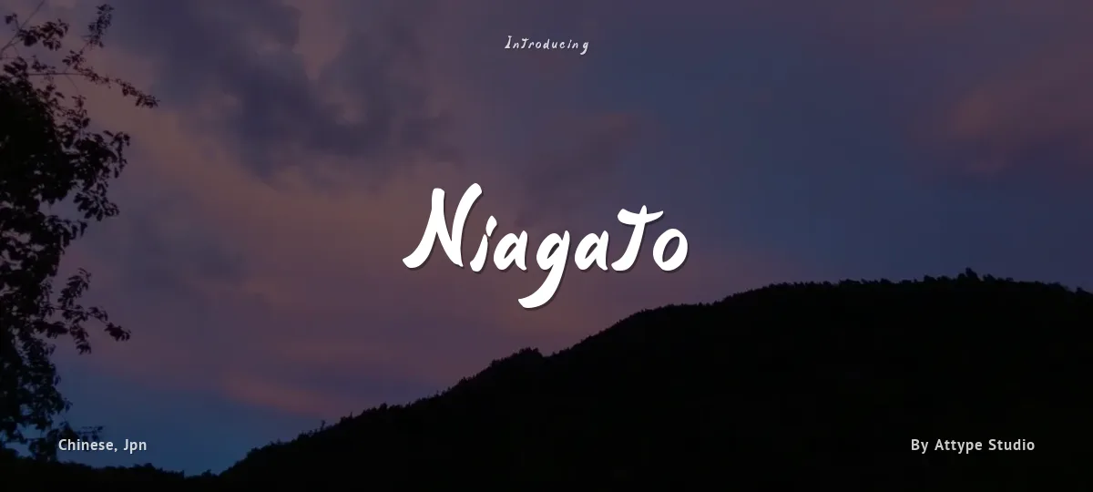 Niagato font preview