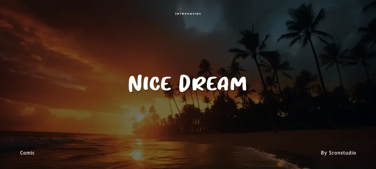 Nice Dream font preview