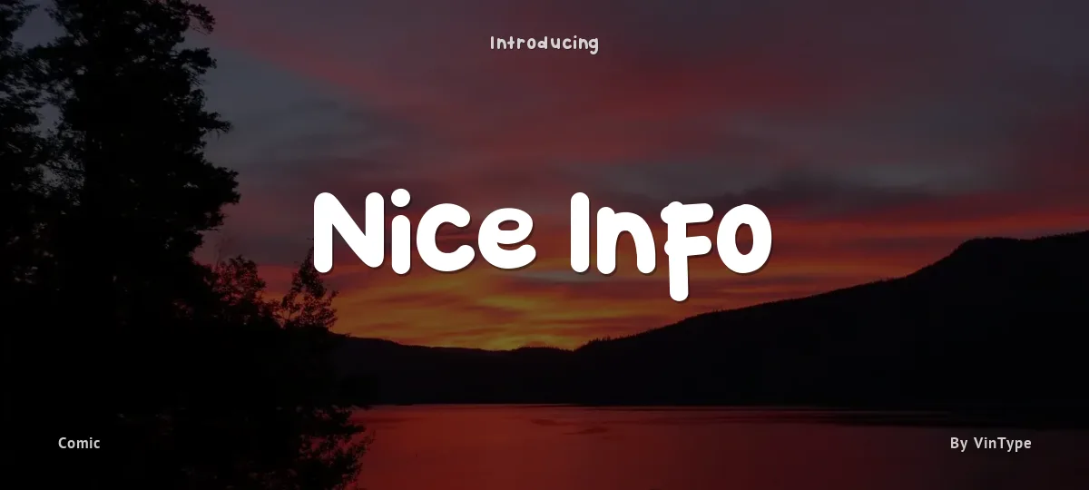 Nice Info font preview
