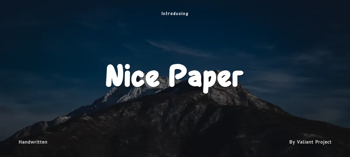 Nice Paper font preview