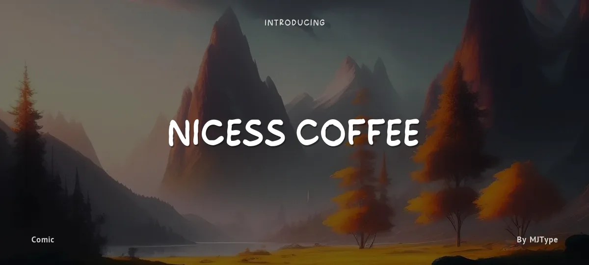 Nicess Coffee font preview