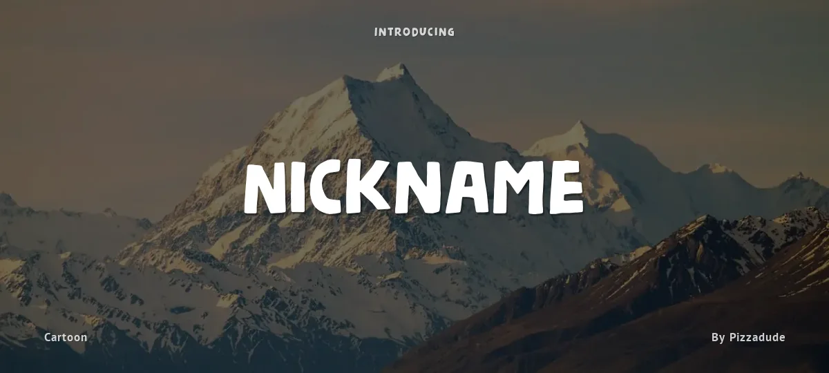 Nickname font preview