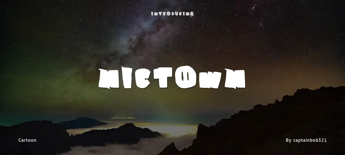 Nictown font preview