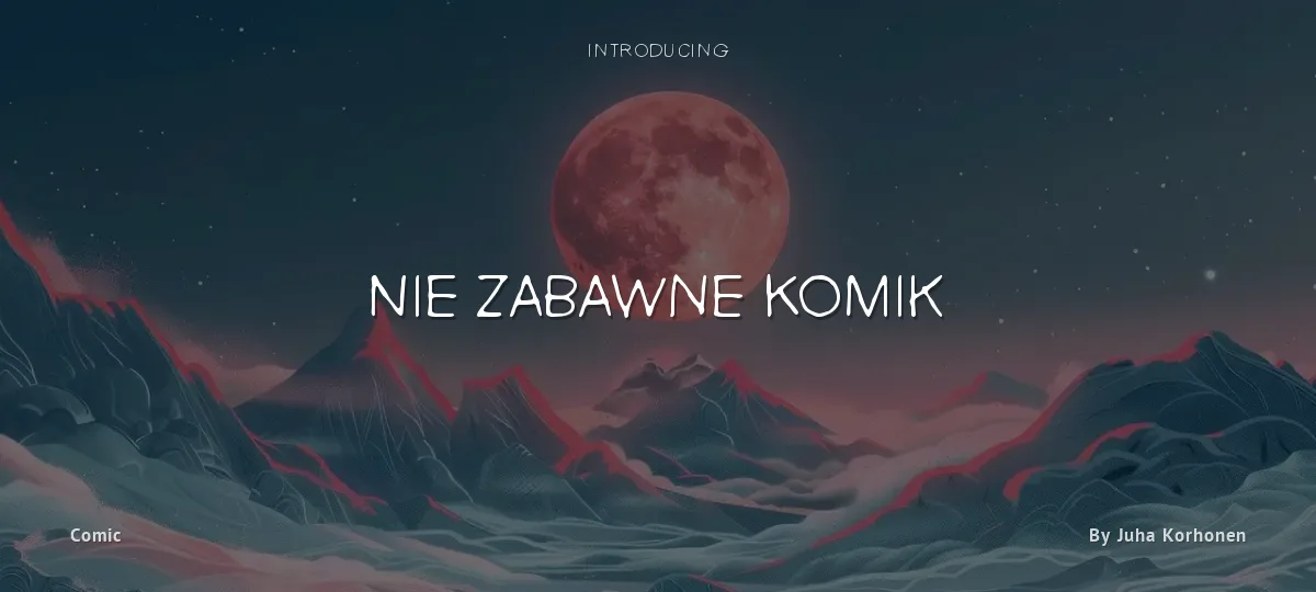 Nie Zabawne Komik font preview