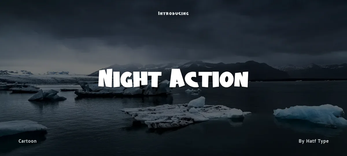 Night Action font preview