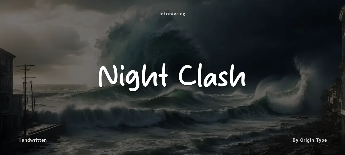 Night Clash font preview