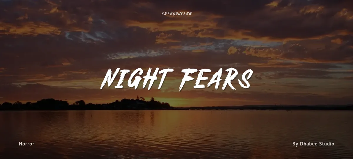 Night Fears font preview