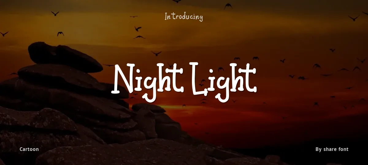 Night Light font preview