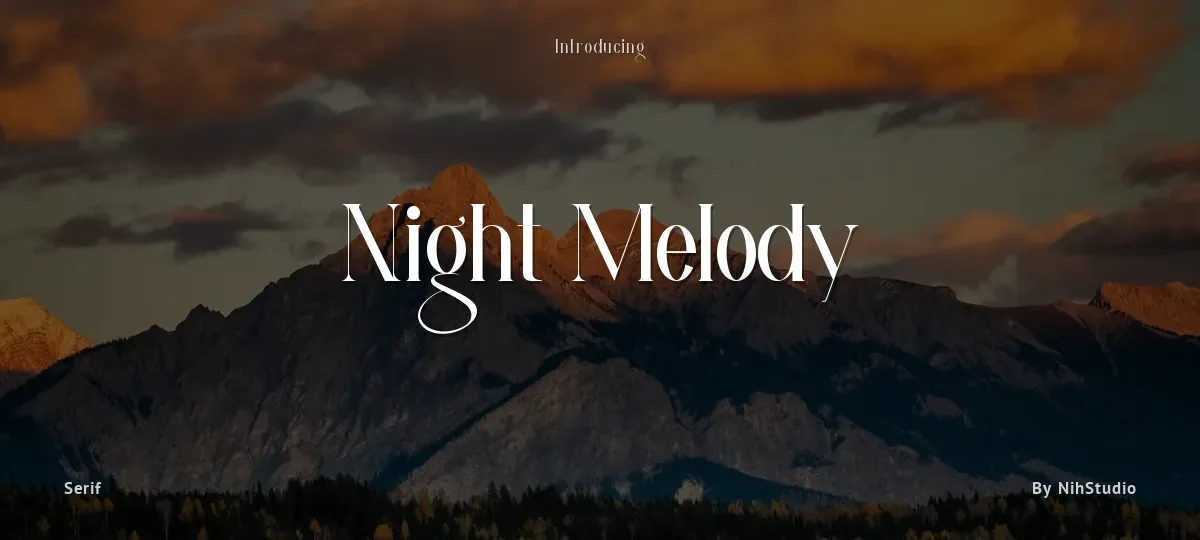 Night Melody font preview