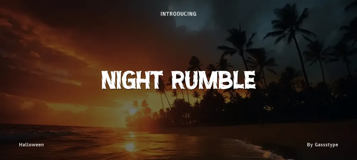 Night Rumble font preview