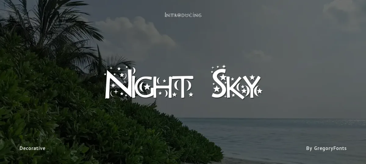 Night Sky font preview