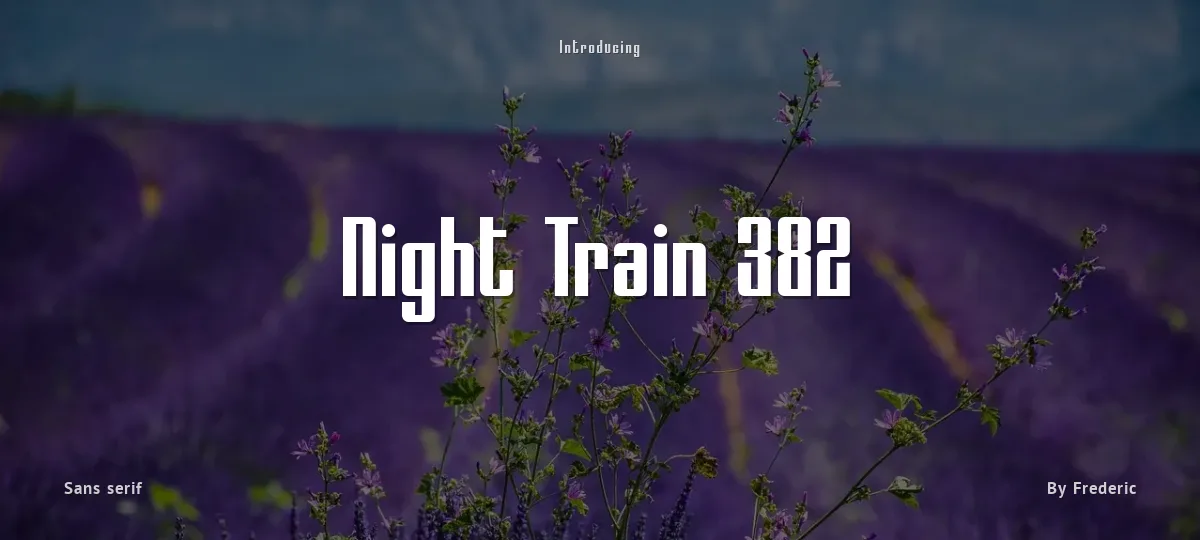 Night Train 382 font preview