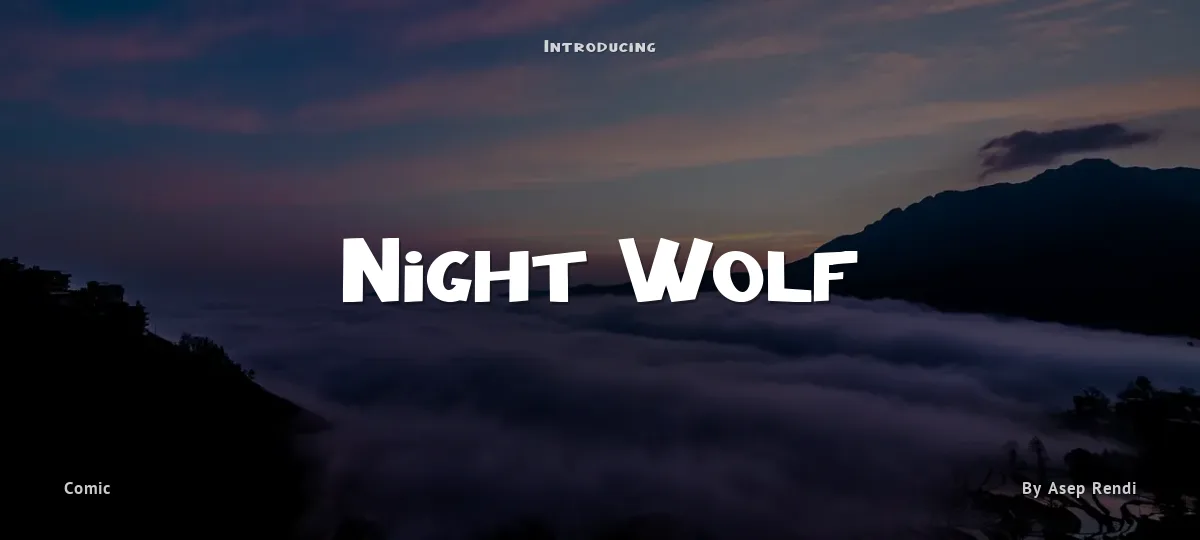 Night Wolf font preview