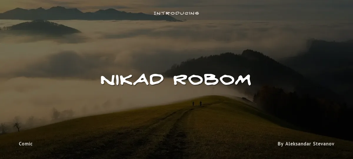 Nikad Robom font preview