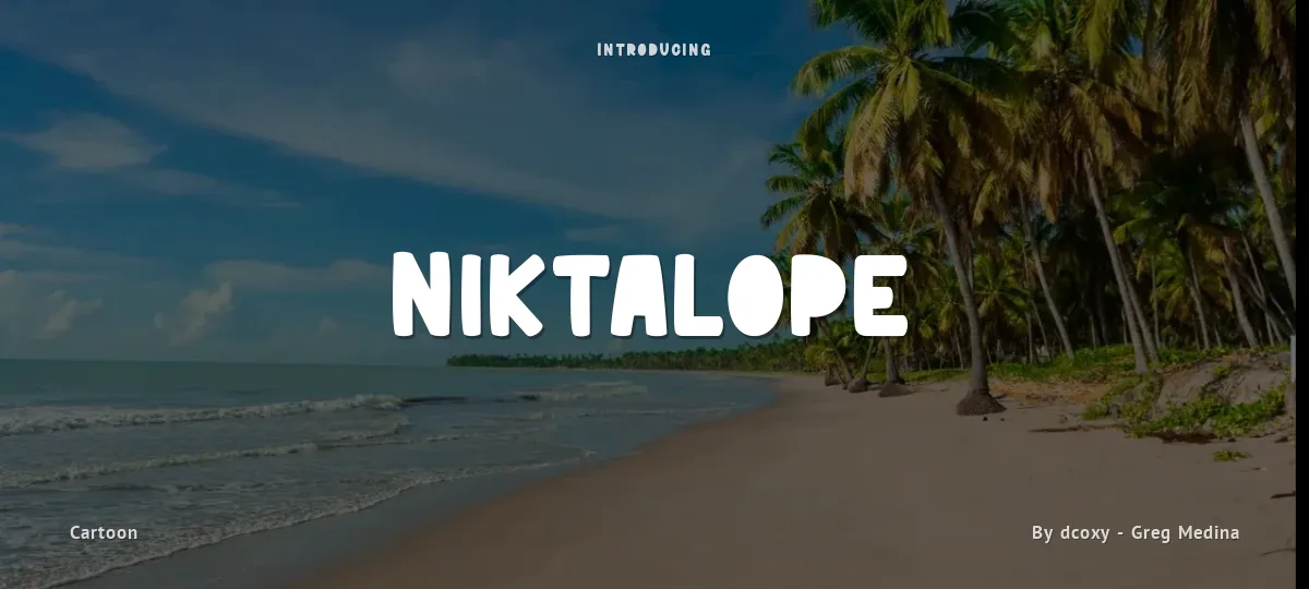 Niktalope font preview