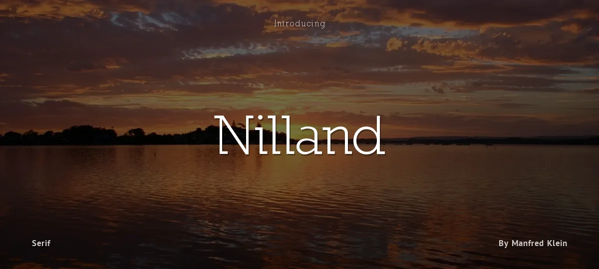 Nilland font preview