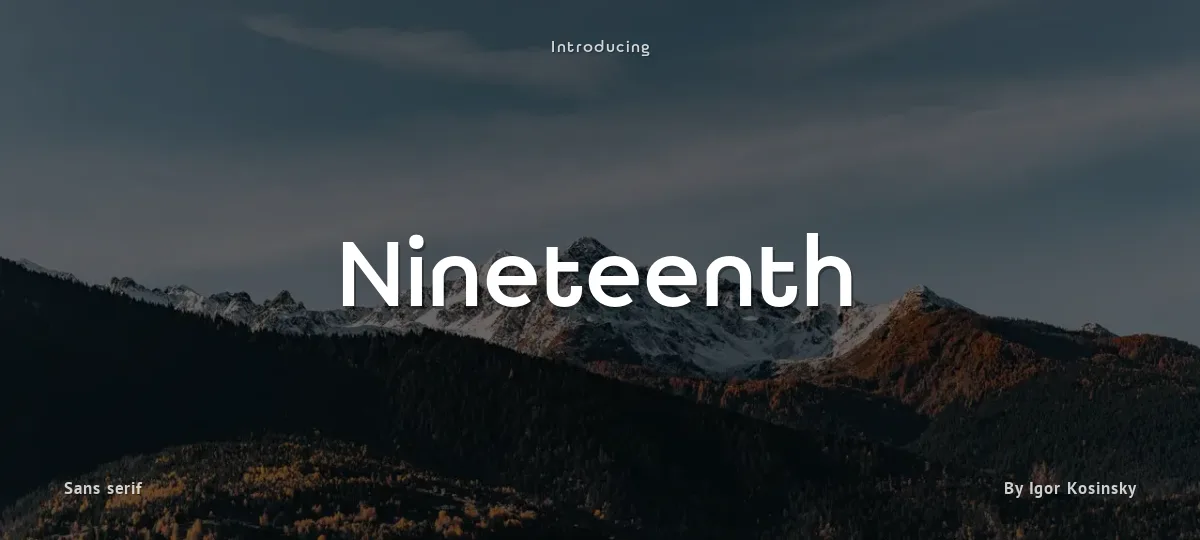 Nineteenth font preview