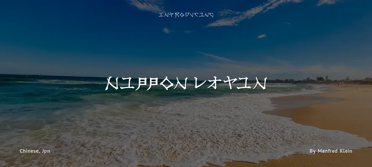 Nippon Latin font preview
