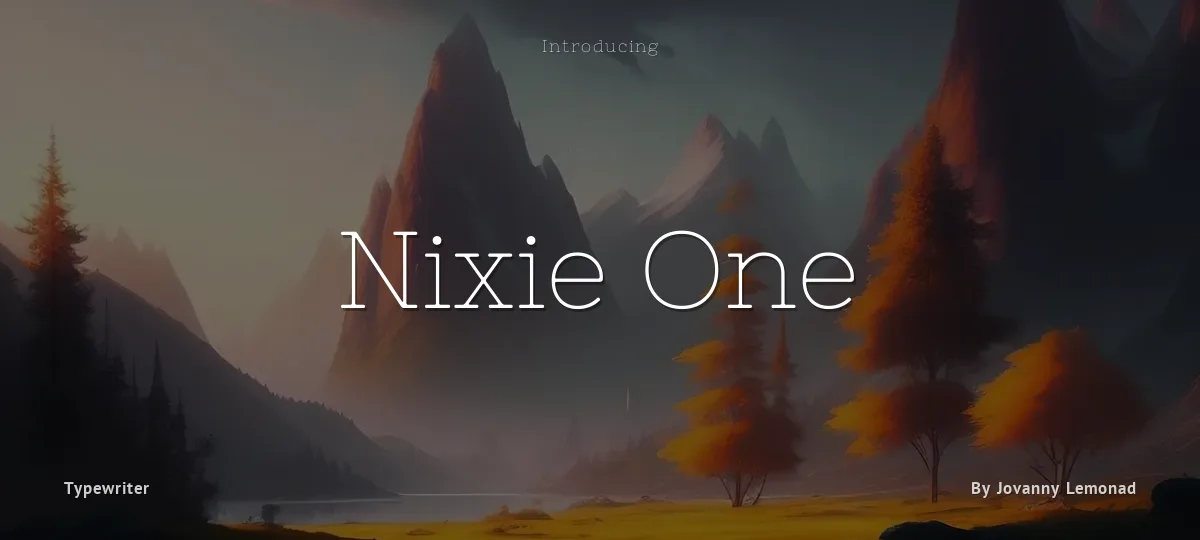 Nixie One font preview