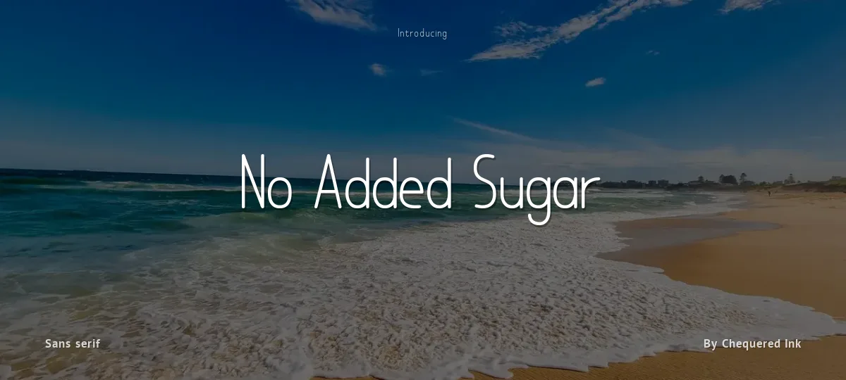 No Added Sugar font preview