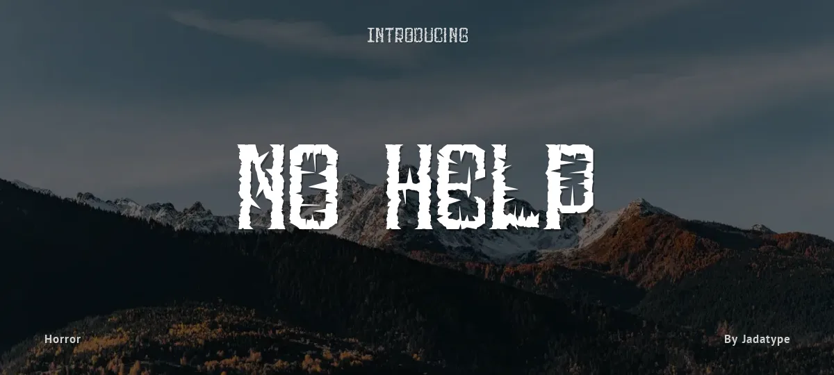 No Help font preview