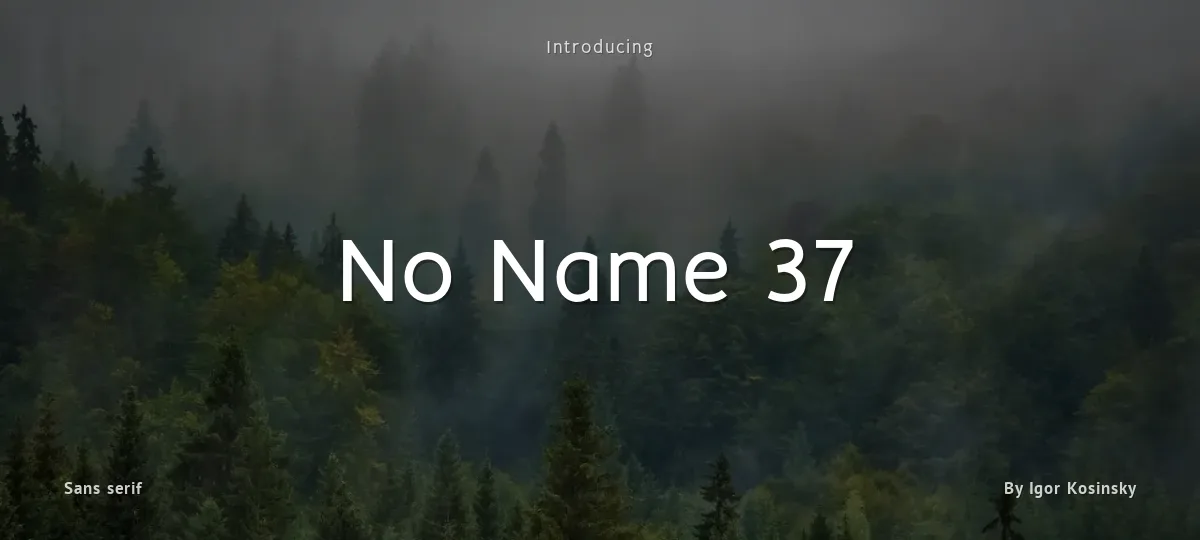No Name 37 font preview