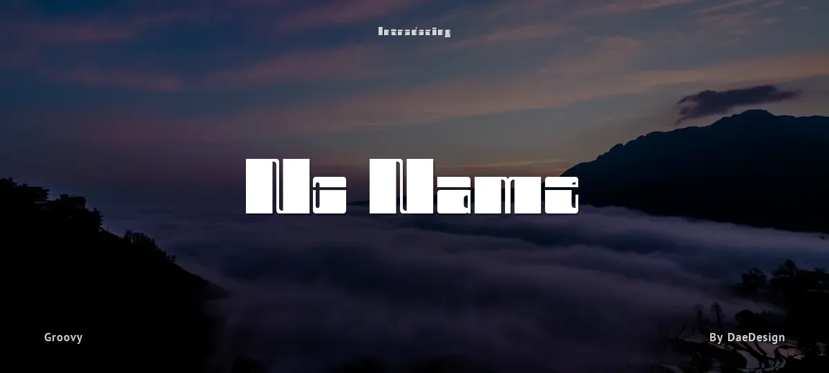 No Name font preview